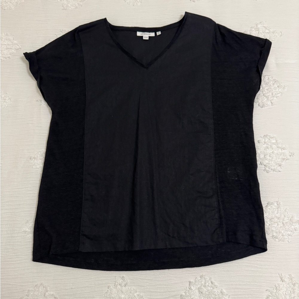 Chico's Black Two Material T-shirt